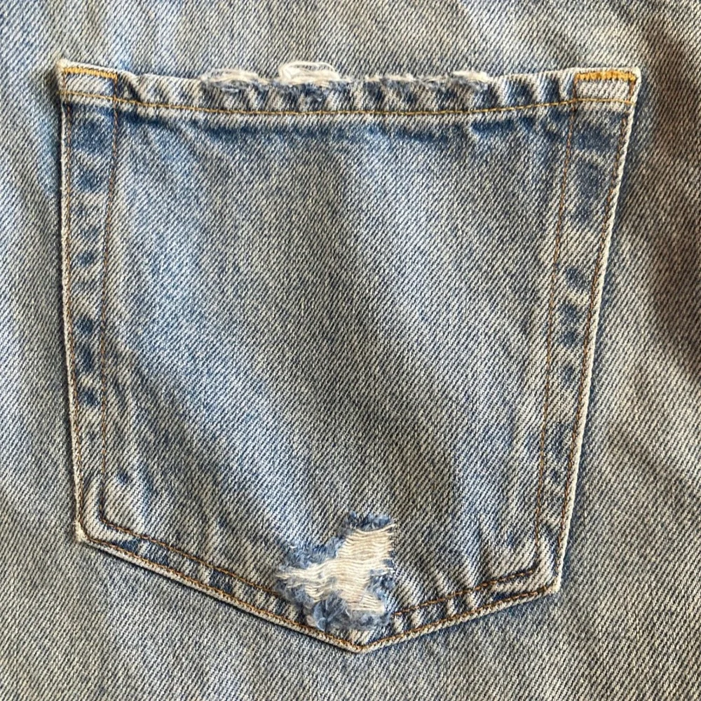 Citizens of Humanity Denim Shorts Button Fly Distressed Annabelle Organic Cotton
